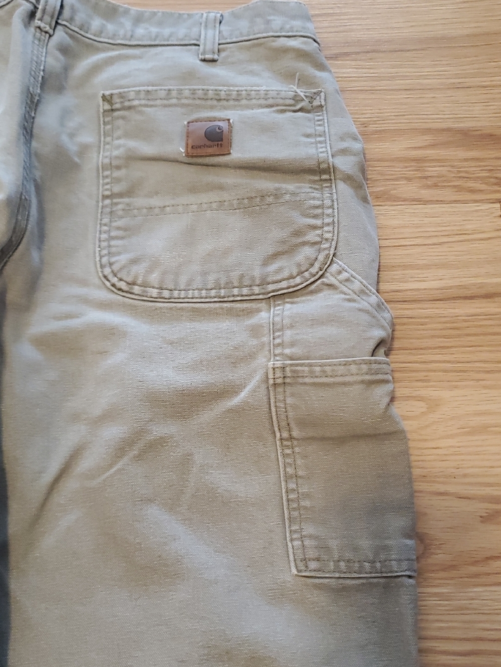 Vintage Carhartt Distressed Carpenter Pants – Gray/Sage Green  34/30 - Picture 3 of 9